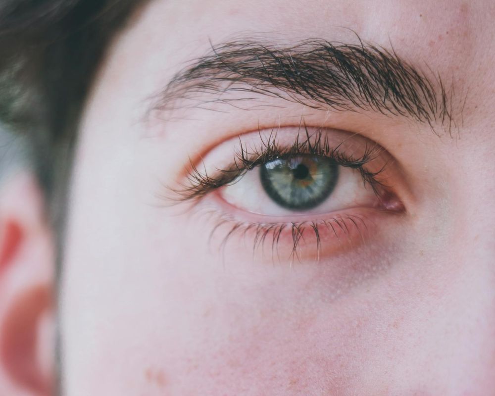 Close up of eyes looking into the distance with clarity